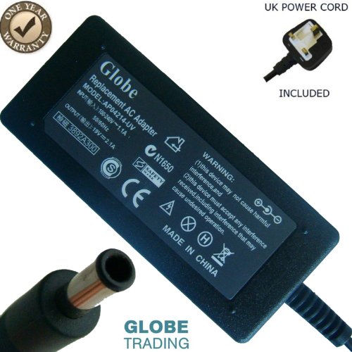 19v 2.1a Replacement Samsung Nc10 & Nc20 Laptop / Netbook Ac / Dc Adapter / Charger With Globe 1 Year Warranty And Uk Mains Lead Included Picture