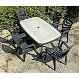 Toscana 165cm Ravenna Top Table in Anthracite