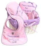 Trend Lab Thank Heaven Girls Small Gift Basket Set in Pink