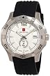 Swiss Military Calibre Men's 06-4I2-04-001 Immersion Sub-Second White Dial Black Rubber Watch