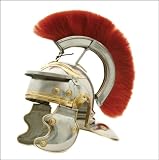 Roman Centurion Helmet w/ Red Plume Armor Gladiator New