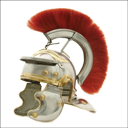 Roman Centurion Helmet w/ Red Plume Armor Gladiator New