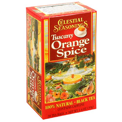 Celestial Seasonings Black Tea, Tuscany Orange Spice, Tea Bags, 20-Count Boxes (Pack of 6) by Celestial Seasonings