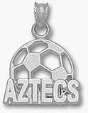 San Diego State Aztecs 'Aztecs Soccer Ball' Pendant - Sterling Silver Jewelry