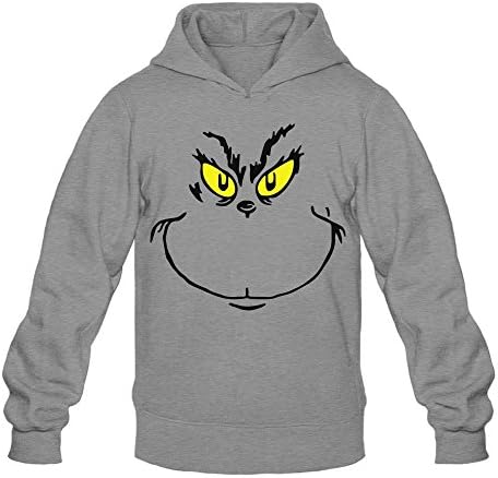 D EVSSL The Grinch Stole Christmas Men's Long Sleeve Pullover Hoodies/Sweatshirt