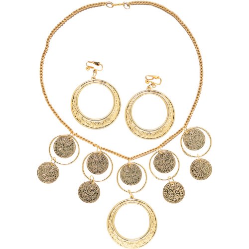 Click here to buy Hippie Costume Jewelry Necklace & Earrings.