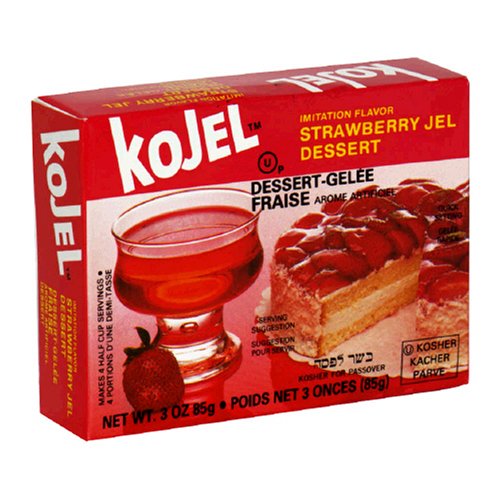 Kojel Dessert Jells, Strawberry, 3-Ounce (Pack of 24) by Kojel