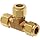 Parker A-Lok 1ET1-B Brass Compression Tube Fitting, Tee, Tube OD