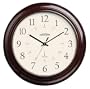 Atomix 546 - 11.5" Brown Acrylic Ridge Frame Atomic Clock