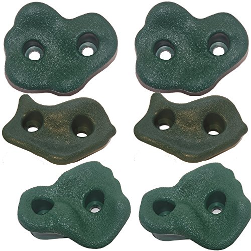 Rock Pegs Medium for Indoor & Outdoor Rock Wall to Get Kids Exercise Climbing to Strength Upper Body Known As Rock Hold - Rock Climbing Wall (Green(2-pack))