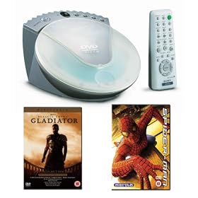 Sony DVP-PQ1 DVD Player  with Spiderman & Gladiator