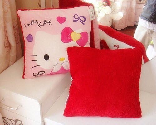 Onebest Beauty Pink Hello Kitty Face Square 14"x14"Cushion Pillow