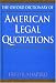 Books : The Oxford Dictionary of American Legal Quotations