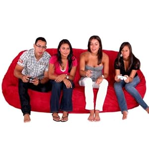 8-feet Xx-large Cinnabar Cozy Sac Foof Bean Bag Chair
