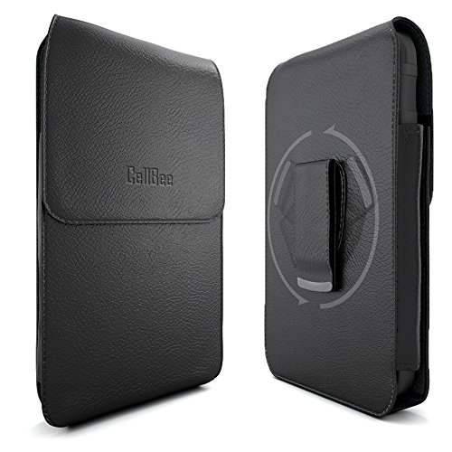 Galaxy Note 4 Pouch Case, CellBeeÂ® Samsung Galaxy Note 4 Premium Leather Pouch Carrying Case with Belt Clip Belt Loops Holster for Samsung Galaxy Note 4 (Perfect Fits with Otterbox Commuter / Defender Case on Lifeproof Case on) w/ Stylus Touch Pen (