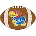 Fanmats Kansas Jayhawks Football-Shaped Mats
