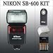 Nikon SB-600 Speedlight Flash + Sto-Fen Omni-Bounce Diffuser + 4 Batteries & Charger + MLL3 for Nikon D40, D40x, D50, D60, D70s, D80, D200, D300 & D700 Digital SLR Cameras