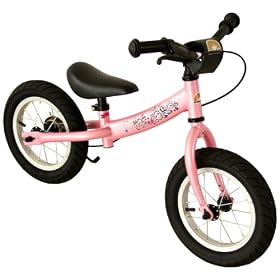 bike*star 30.5cm (12 Inch) Kids Learner Balance Beginner Run Bike Sport - Light Pink