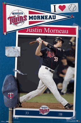 Justin Morneau of the Minnesota Twins MLB Poster