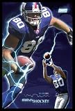 Jeremy Shockey New York Giants Ny Nfl Nyg Art Black Wood-Mounted Poster Print - 24 X 36