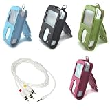 Creative Lab Vision M Zen Video 30GB Hi-Grade Leather Cases - Bundled with 5FT Gold Plated AV Audio Video - 5 Color Options