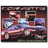 Nostalgic Chevy Corvette Tin Sign : Corvettes 50th