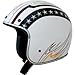 AFX FX-76 Unisex-Adult Half-Size-Helmet-Style Helmet (Pinstripe Lines White, X-Small)
