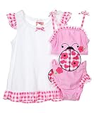 Baby Bunz Girls 2-6X Gingham Ladybug