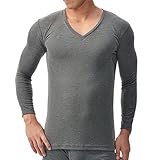 (ビー・ブイ・ディ)B.V.D. 吸湿発熱 保温 防寒 Vネック長袖Tシャツ WARM TOUCH中厚(M,L,LL) GR058PS