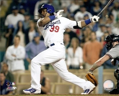 Manny Ramirez Dodgers Batting Horizontal 8x10 Photo