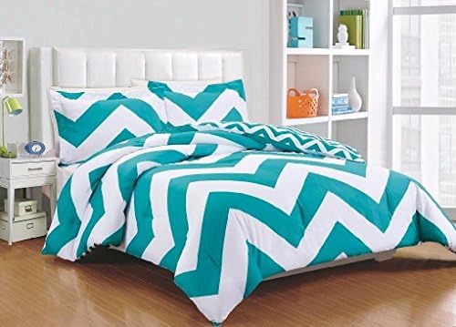 Uwant Chevron Zig Zag Design Duvet Cover Set with Corner Ties