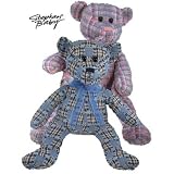 Large Raggedy Tattered Teddy Bear- Blue