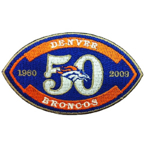 Denver Broncos Anniversary Logo Embroidered Iron Patches