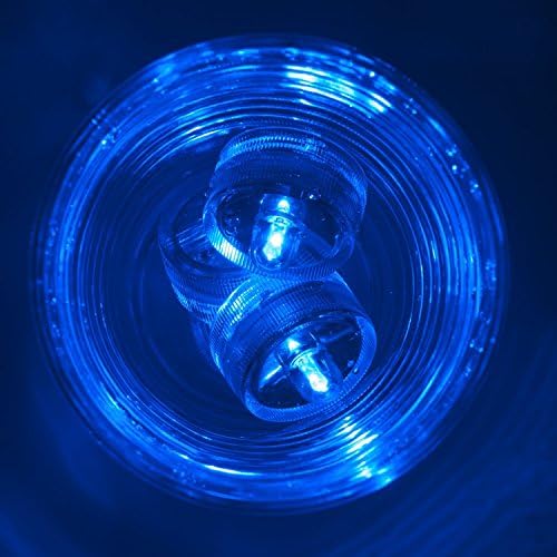 funny-home Brand New Romantic Design 12pcs Underwater Waterproof Lamp Blue 13 LED Submersible Tea Light Tealight Candles with Remote Control Replaceable Coin Battery Suit for Christmas Birthday Wedding Party Occasion