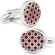 Black and Red Quilted Cufflinks