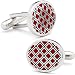 Black and Red Quilted Cufflinks