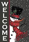 Snowman Welcome Garden Flag