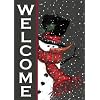 Snowman Welcome Garden Flag