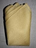 IMAGE OF Mellow Yellow Herringbone Silk Handkerchief - by Royal Silk