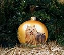 Hand Painted Glass Ornaments Yorkshire Terrier (F-716)