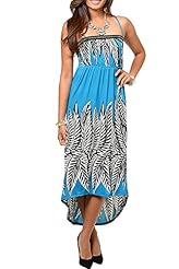 General Print Jeweled Polyester Maxi Dress 