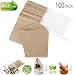 Eco-Fil Disposable Tea Filter Bags for Loose Tea, Wood Pulp Material, Biodegradable and Compostable, Unbleached Empty Tea Infuser Sachets with Drawstring, 100 Pack (3.2