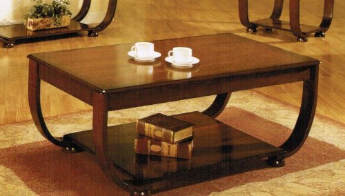 Coffee Table with Storage Walnut Finish
