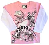Micro Me Double Layer Shirt Love - Tattoo Pink,  6 Months