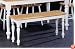 Country Style Natural & White Finish Dining Chair House Bench