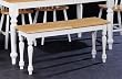 Coaster Country Style Dining Chair House Bench, Natural and White Finish