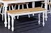 Kitchen & Housewares : Country Style Natural & White Finish Dining Chair House Bench