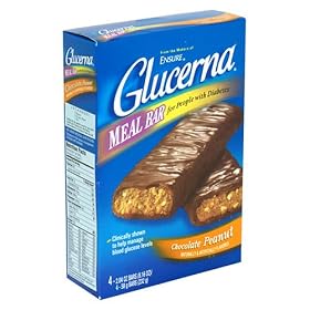 Glucerna Meal Bar for People with Diabetes, Chocolate Peanut 4 Bars ( 2.04 OZ. Bars ) (Pack of 3)