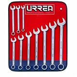 URREA P/N 1200G - 10 PC Combination Wrench Set