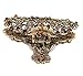 RED Austrian Crystal Bronze Metal Alloy Bow Hair Claws Clips Pins #7821
